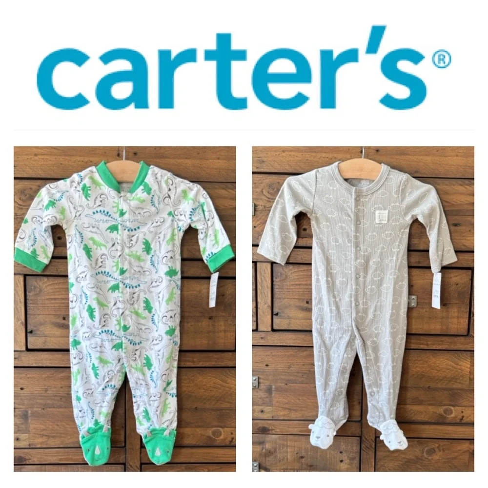 NWT Carter's Infant Baby Boy Sleep 'N Play Bundle Size 6M